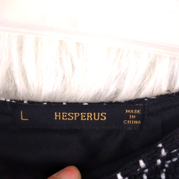 HESPERUS Black and White Mini Skirt Size Large - Picture 6 of 7